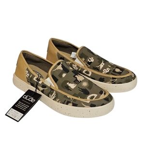 Hey Dude Sunapee M Slip-On Desert Shoe Camo Green Mens Size M10